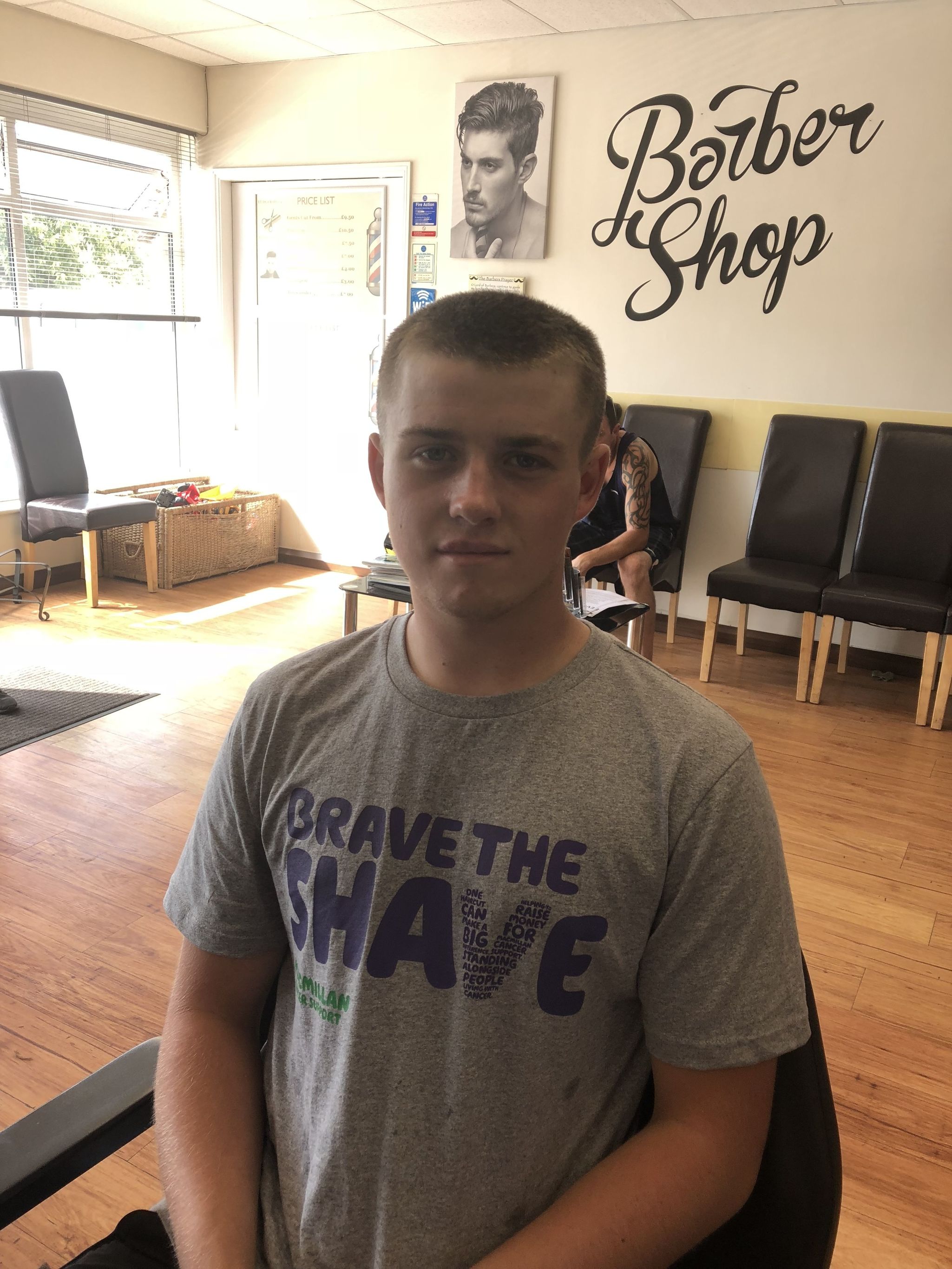 The same young man after his shave